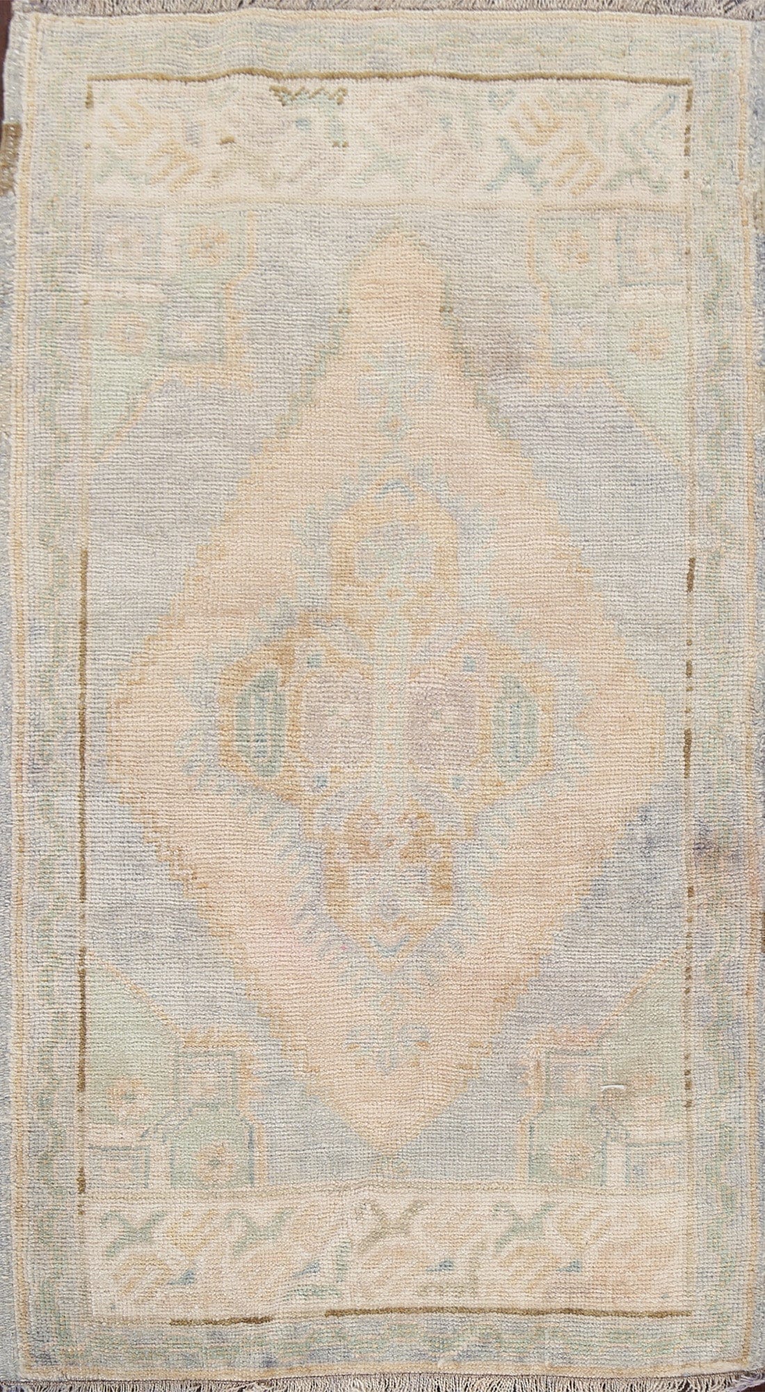 Vegetable Dye Oushak Turkish Wool Rug 2x3