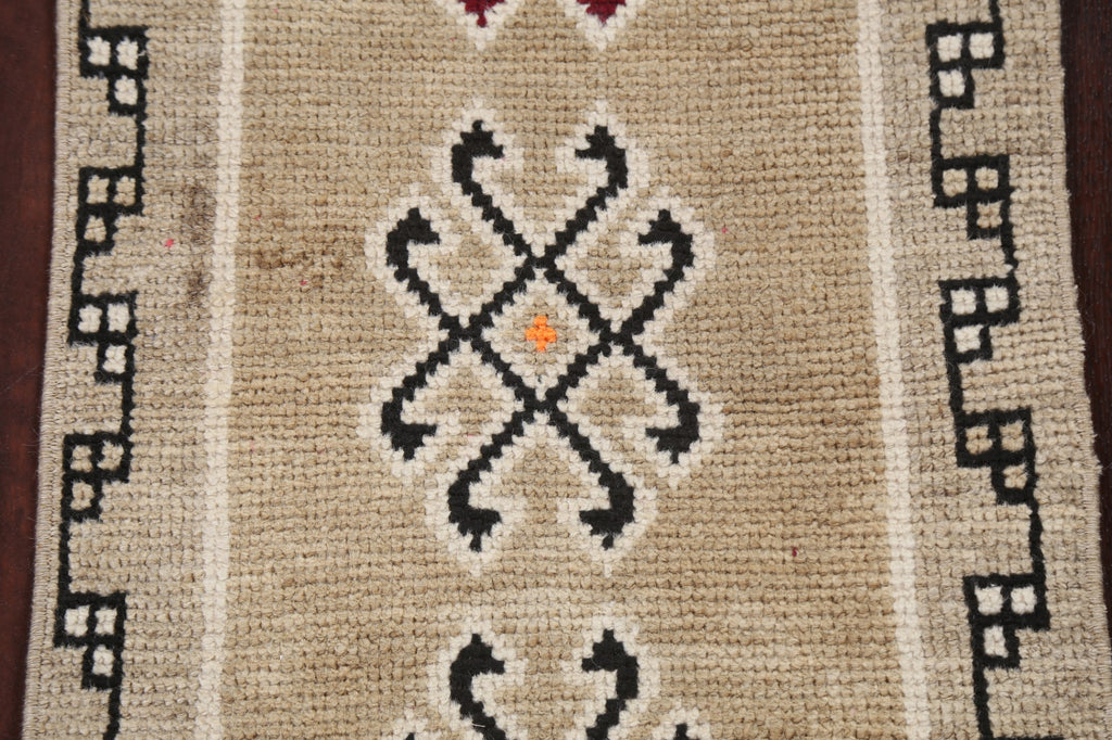 Handmade Oushak Turkish Wool Rug 1x3