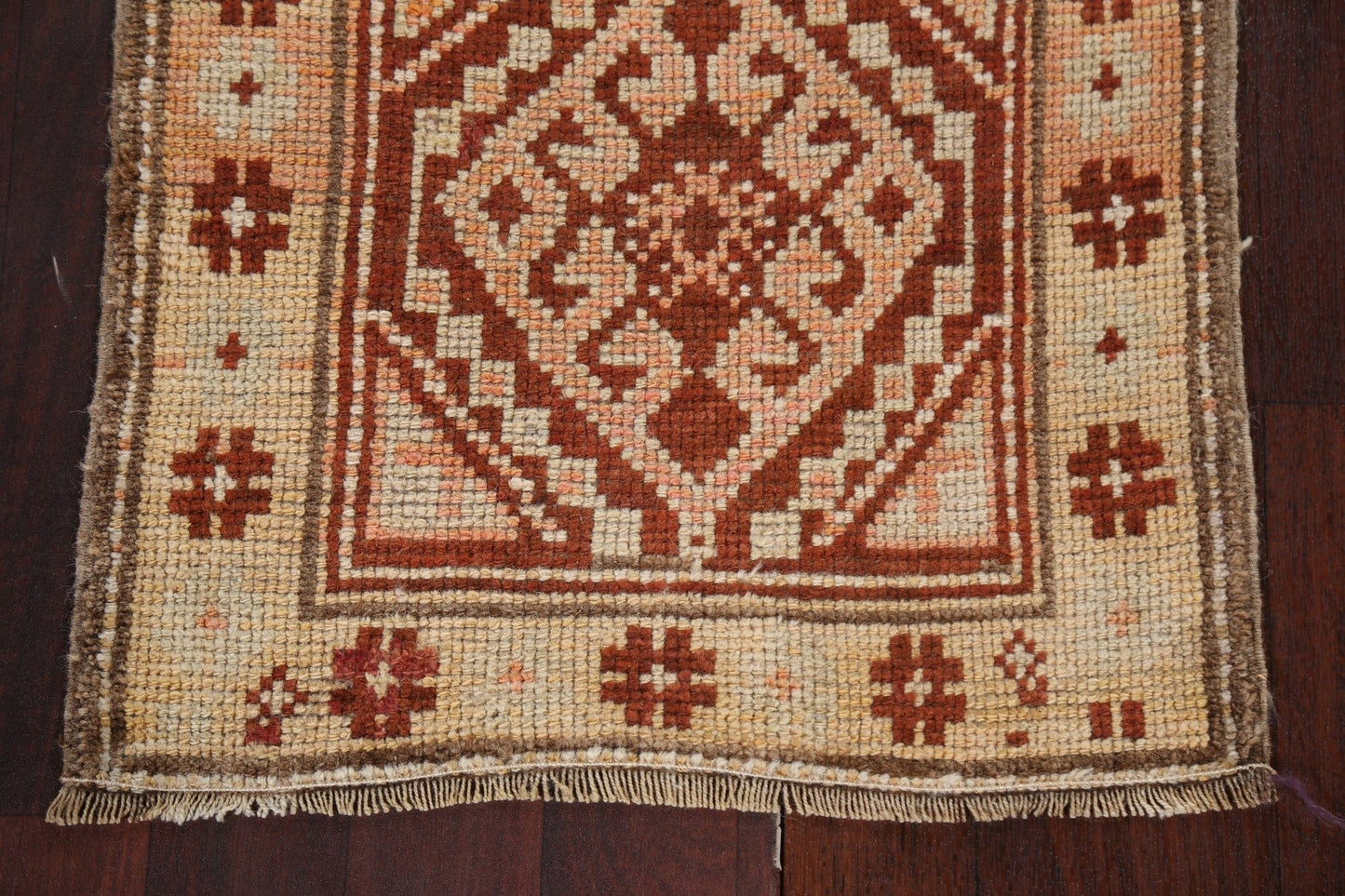 Geometric Oushak Turkish Wool Rug 2x3