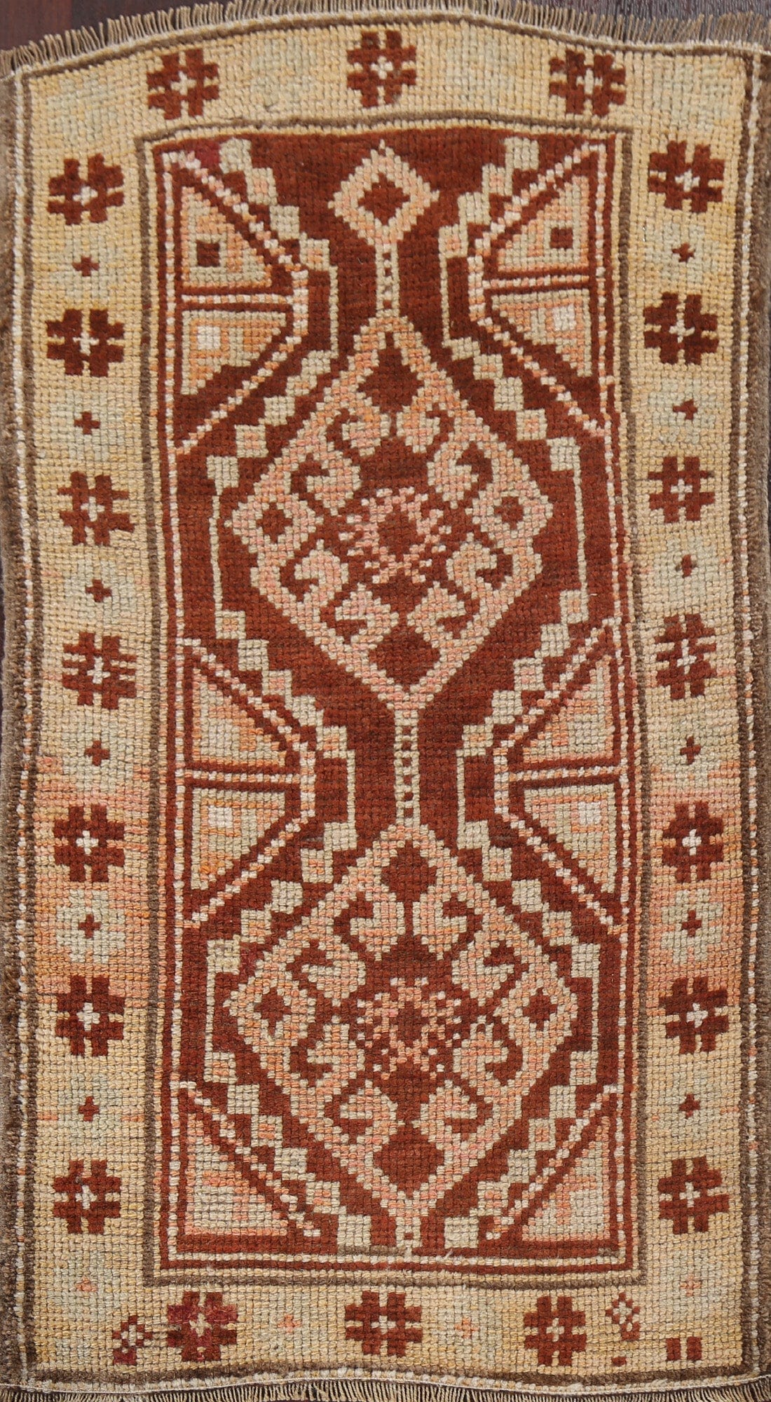 Geometric Oushak Turkish Wool Rug 2x3