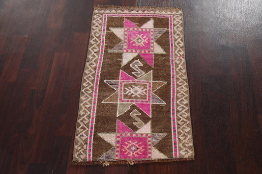 Geometric Oushak Turkish Wool Rug 2x3