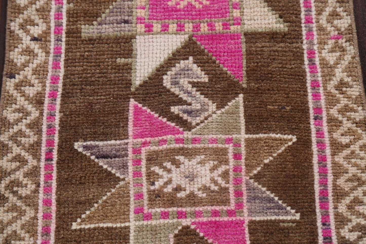 Geometric Oushak Turkish Wool Rug 2x3