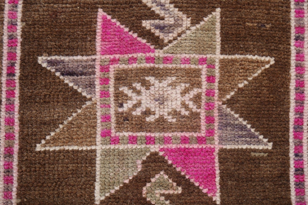 Geometric Oushak Turkish Wool Rug 2x3