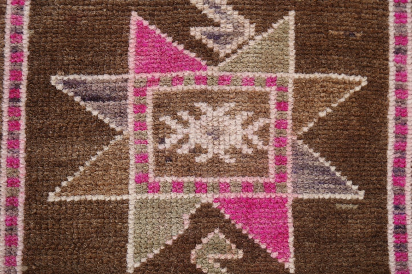 Geometric Oushak Turkish Wool Rug 2x3