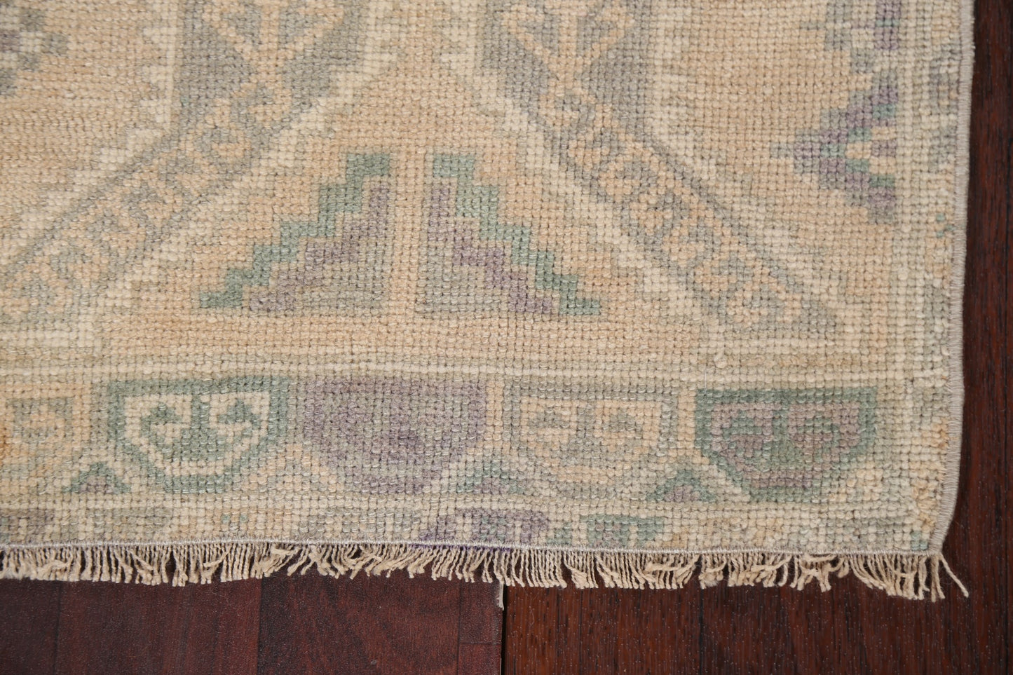 Vintage Oushak Turkish Wool Rug 1x2