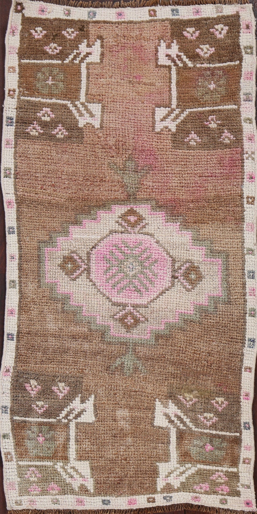 Handmade Oushak Turkish Wool Rug 1x3