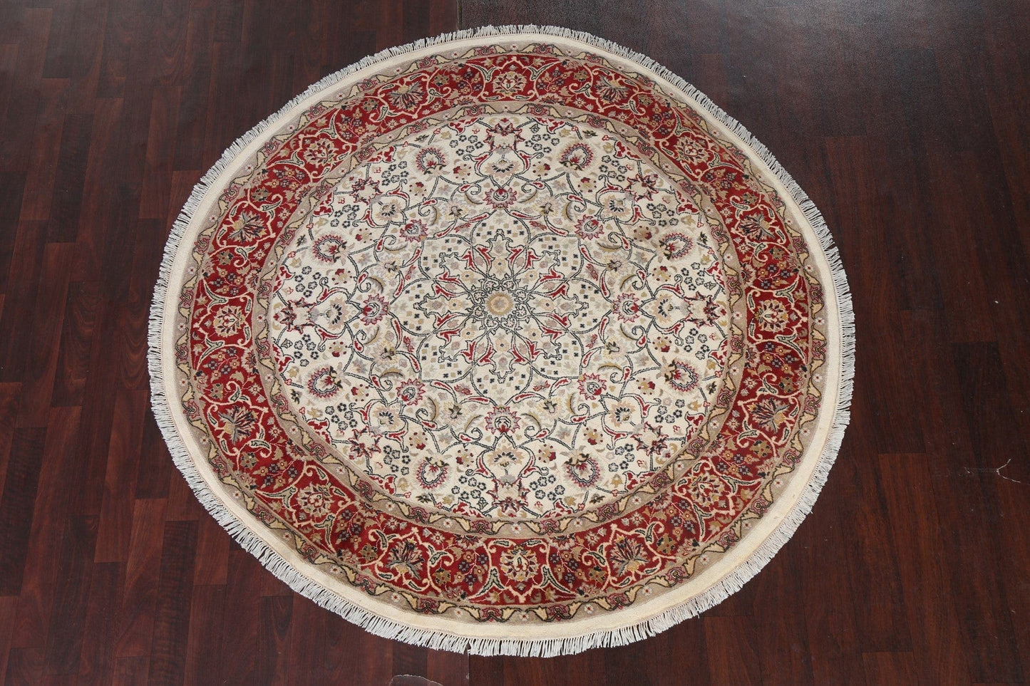 Vegetable Dye Tabriz Round Area Rug 6x6