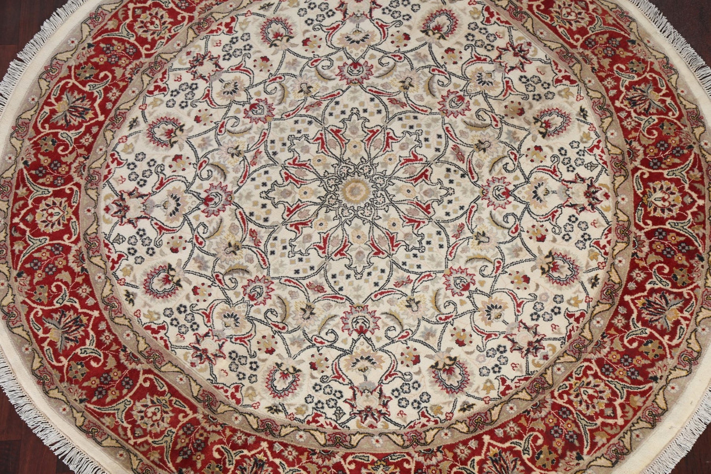 Vegetable Dye Tabriz Round Area Rug 6x6