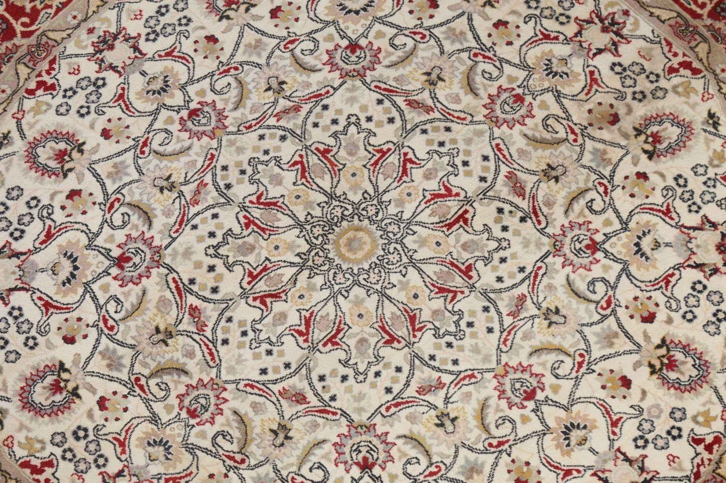 Vegetable Dye Tabriz Round Area Rug 6x6