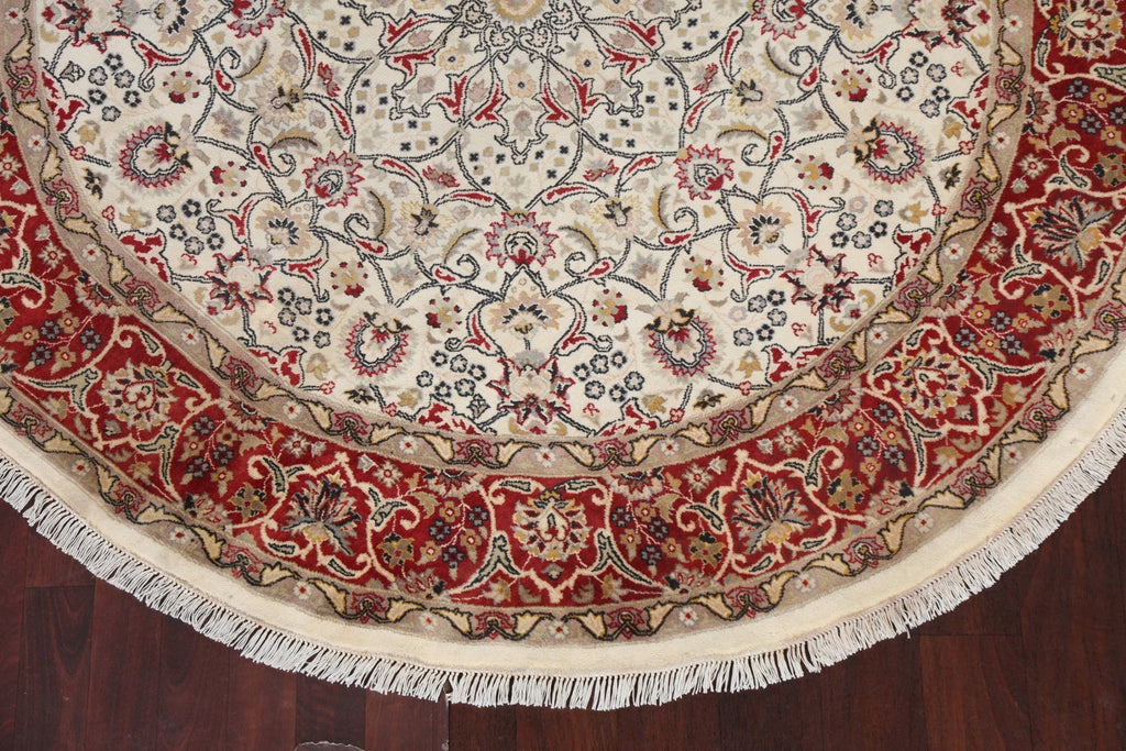 Vegetable Dye Tabriz Round Area Rug 6x6