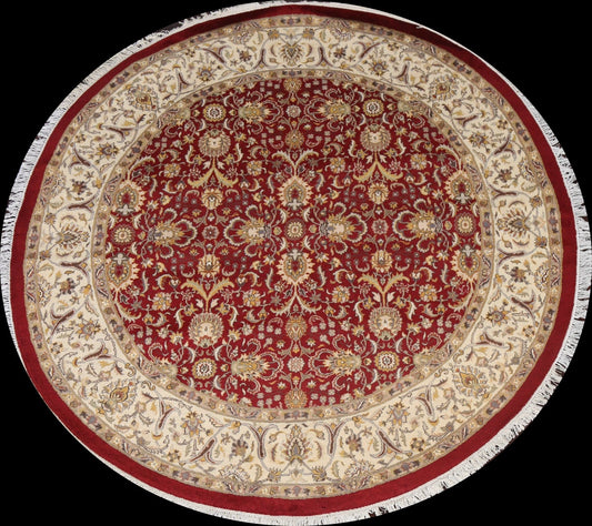 Vegetable Dye Tabriz Round Area Rug 6x6