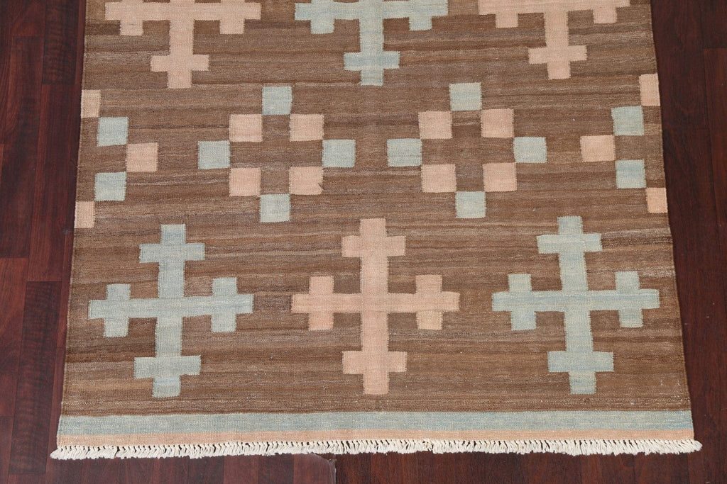 Geometric Kilim Handmade Area Rug 5x8