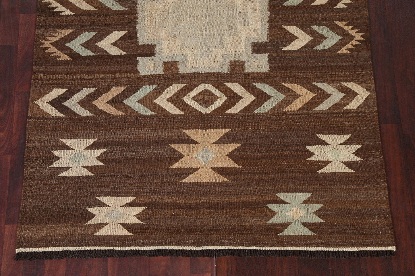 Natural Dye Kilim Wool Area Rug 5x7