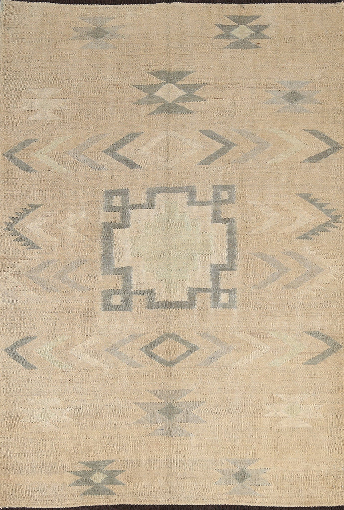 Natural Dye Kilim Handmade Area Rug 5x7