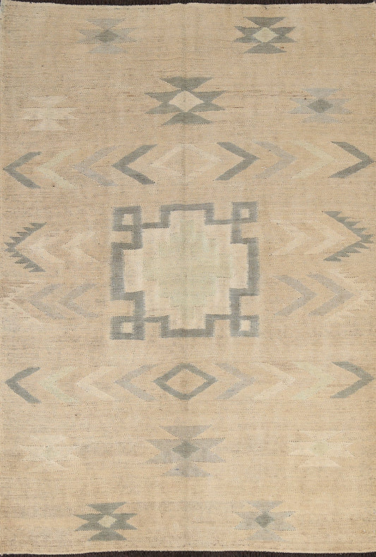 Natural Dye Kilim Handmade Area Rug 5x7