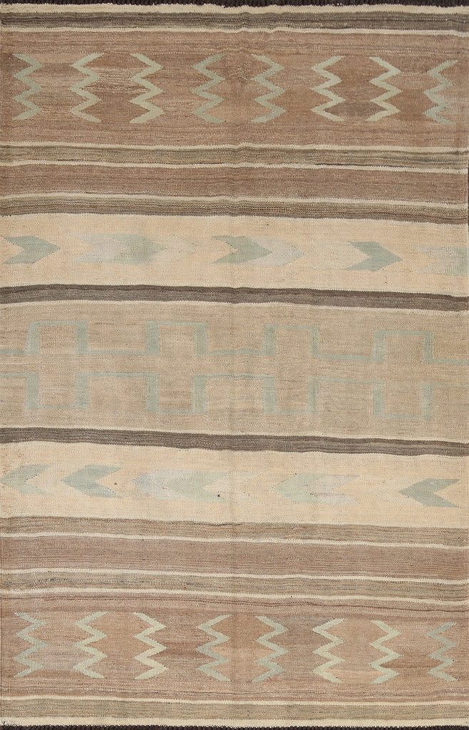 Natural Dye Tribal Kilim Handmade Area Rug 5x7