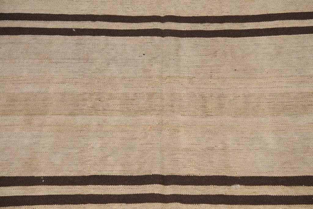 Natural Dye Stripe Kilim Flat Weave Area Rug 5x6