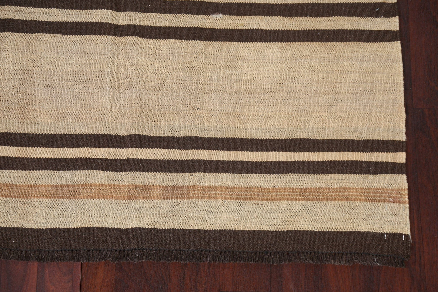 Natural Dye Stripe Kilim Flat Weave Area Rug 5x6