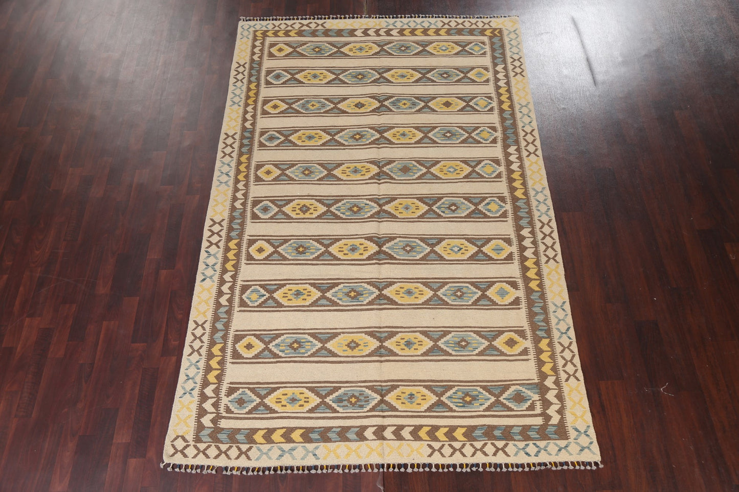 Geometric Kilim Handmade Area Rug 7x10