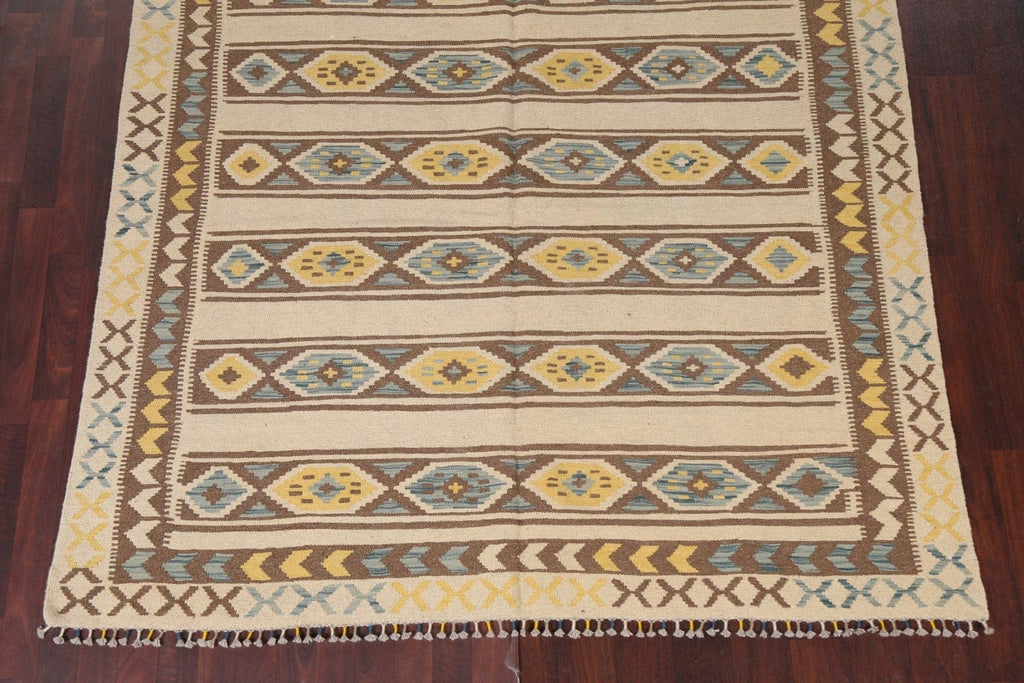 Geometric Kilim Handmade Area Rug 7x10