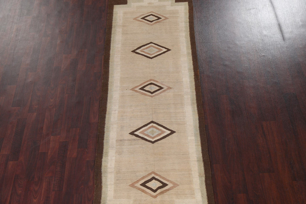 Natural Dye Kilim Handmade Runner Rug 3x12