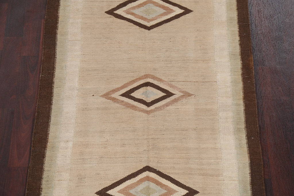 Natural Dye Kilim Handmade Runner Rug 3x12