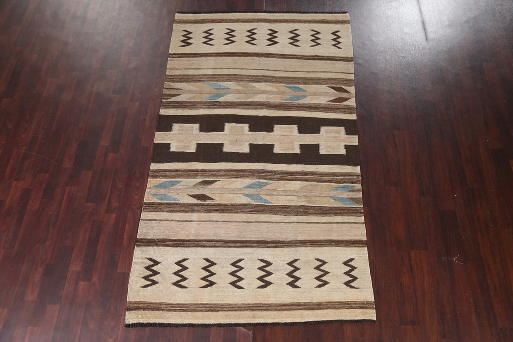 Natural Dye Kilim Flat Weave Area Rug 5x9