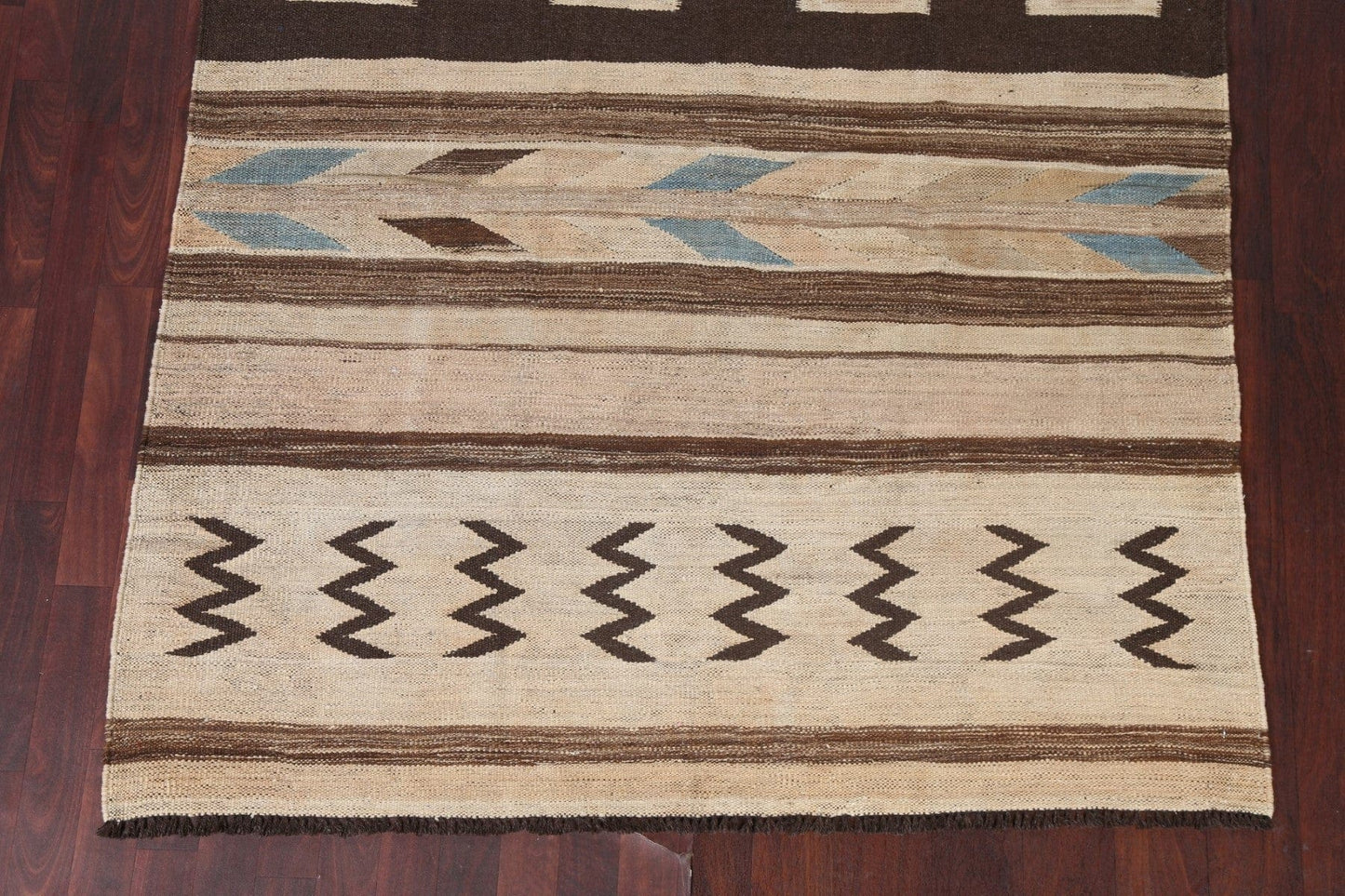 Natural Dye Kilim Flat Weave Area Rug 5x9