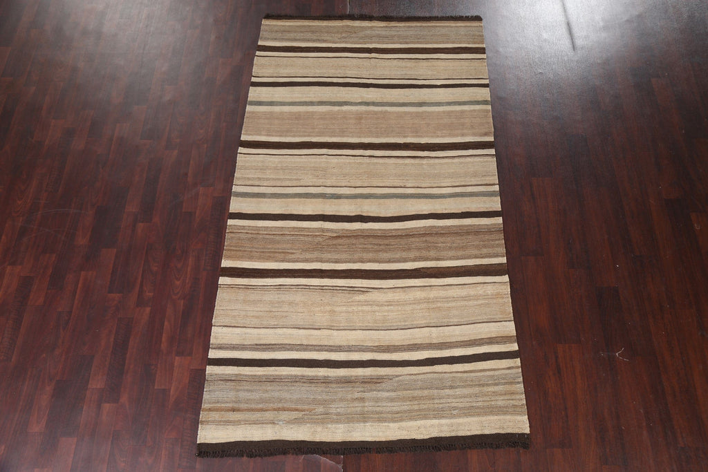 Natural Dye Kilim Flat Weave Area Rug 5x9