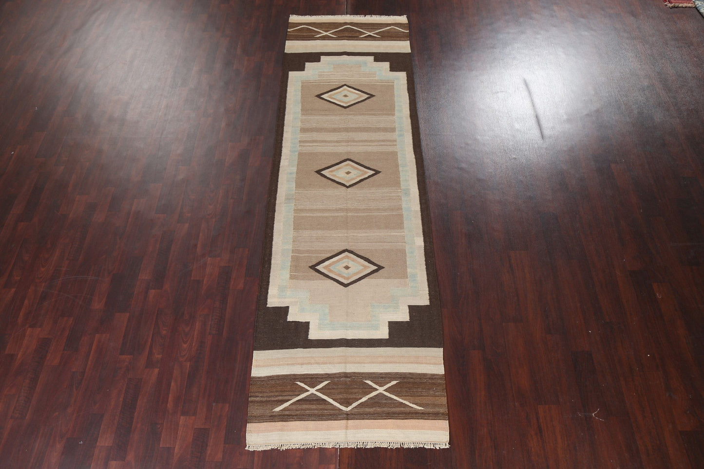 Natural Dye Kilim Handmade Runner Rug 4x12