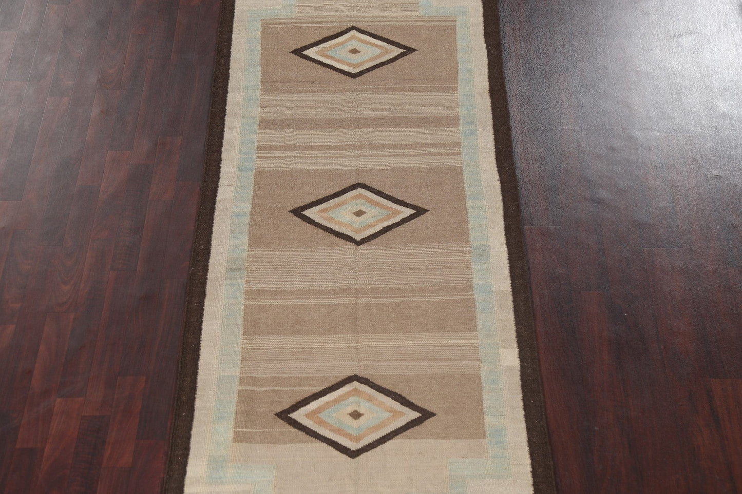 Natural Dye Kilim Handmade Runner Rug 4x12