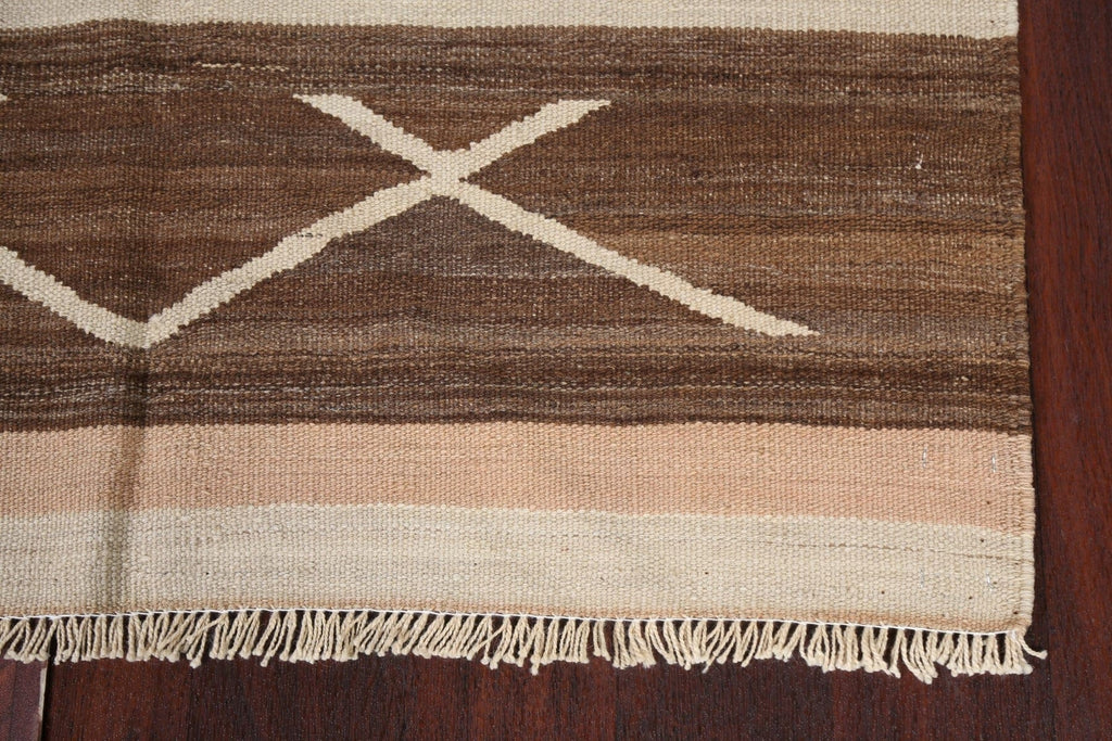 Natural Dye Kilim Handmade Runner Rug 4x12