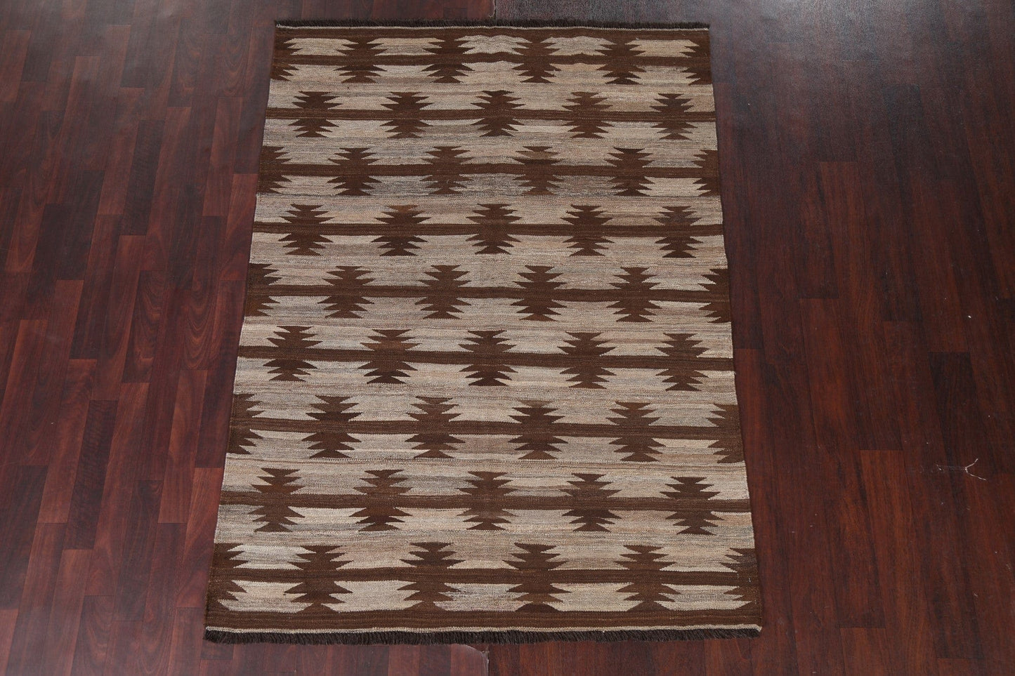 Natural Dye Kilim Flat Weave Area Rug 5x7