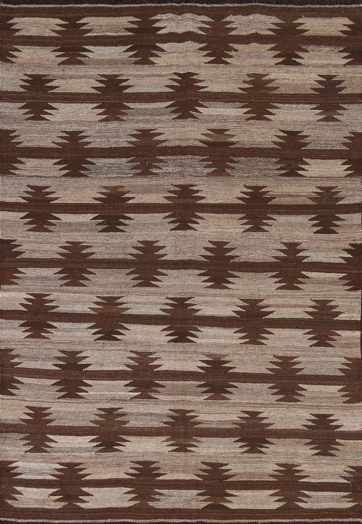 Natural Dye Kilim Flat Weave Area Rug 5x7