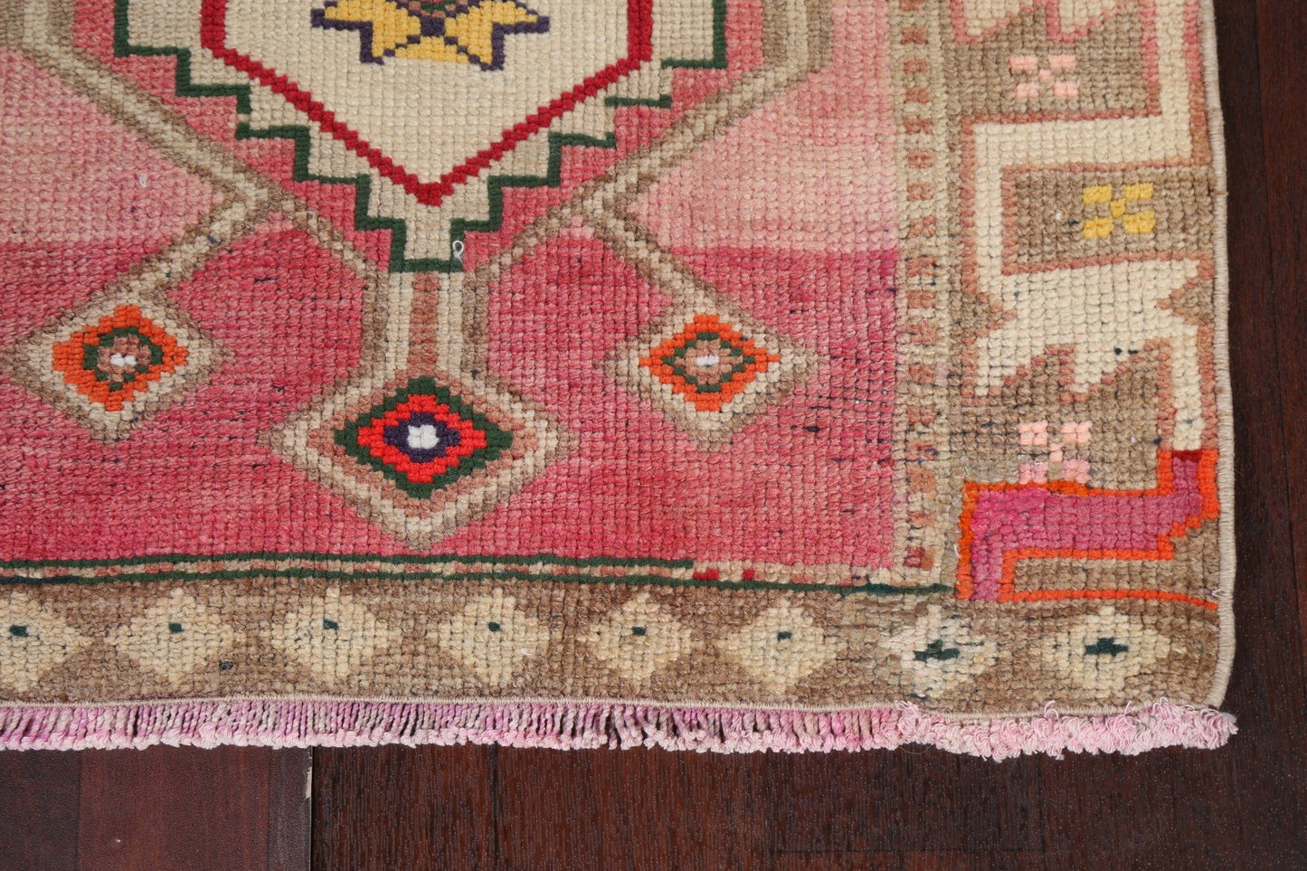 Tribal Vintage Oushak Turkish Runner Rug 3x13