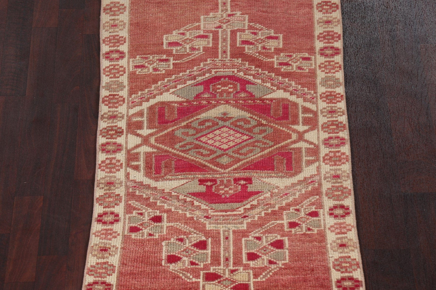 Vintage Wool Oushak Oriental Runner Rug 3x13