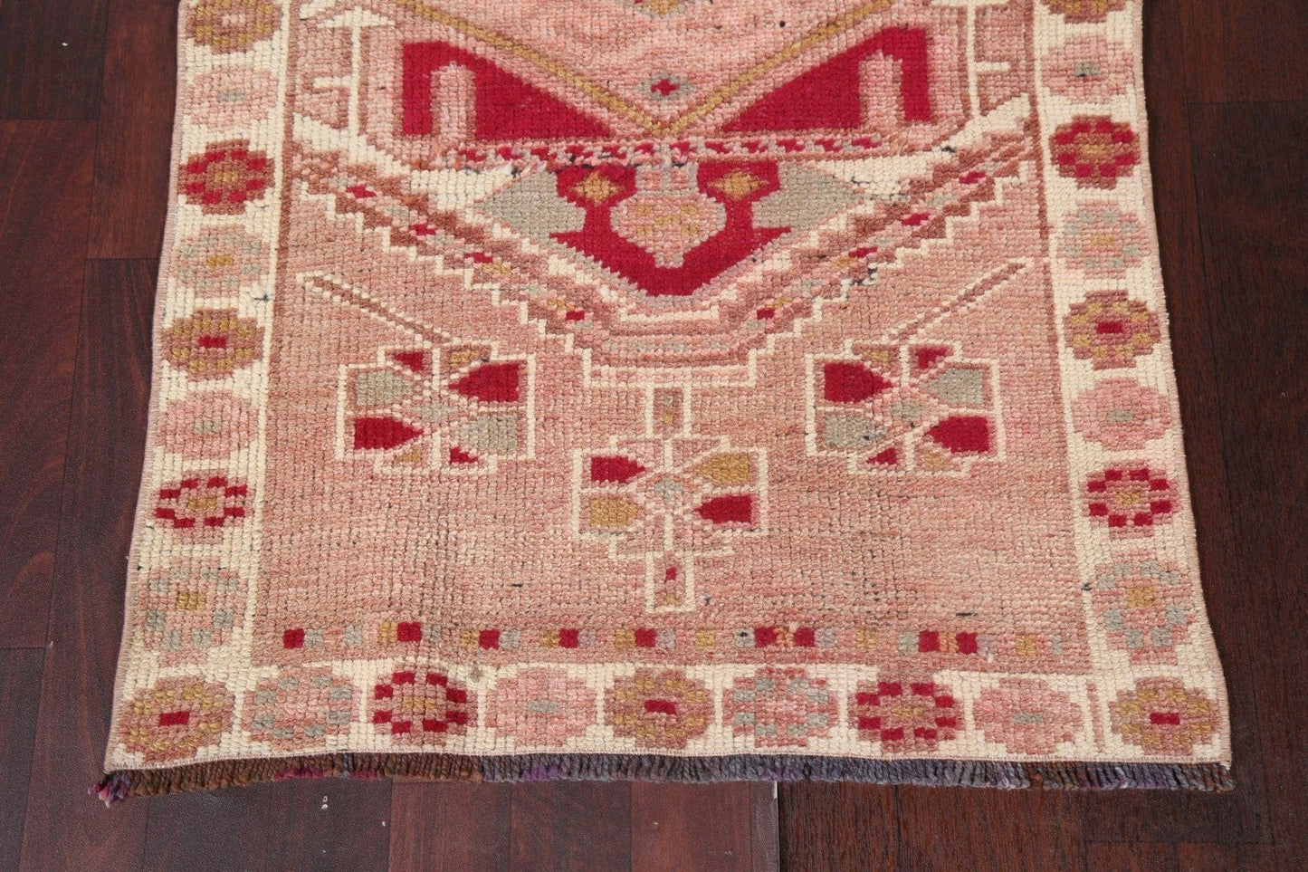 Vintage Wool Oushak Oriental Runner Rug 3x13