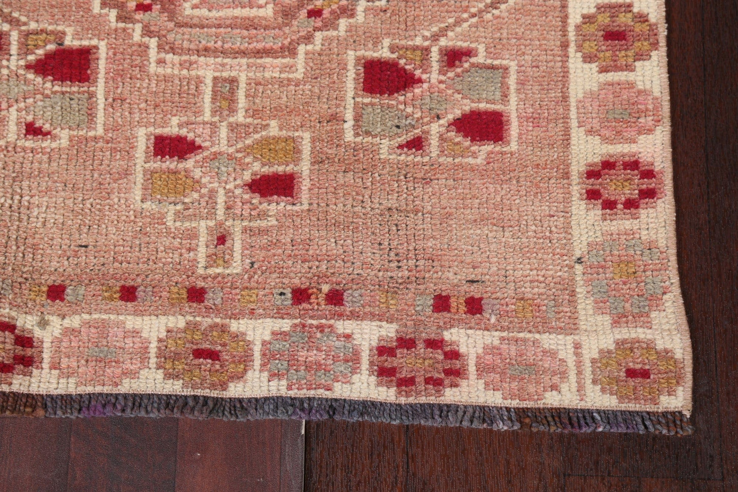 Vintage Wool Oushak Oriental Runner Rug 3x13