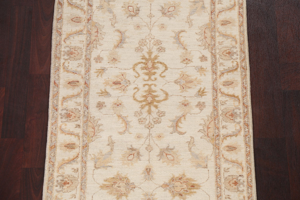 Vegetable Dye Chobi Peshawar Oriental Runner Rug 3x10