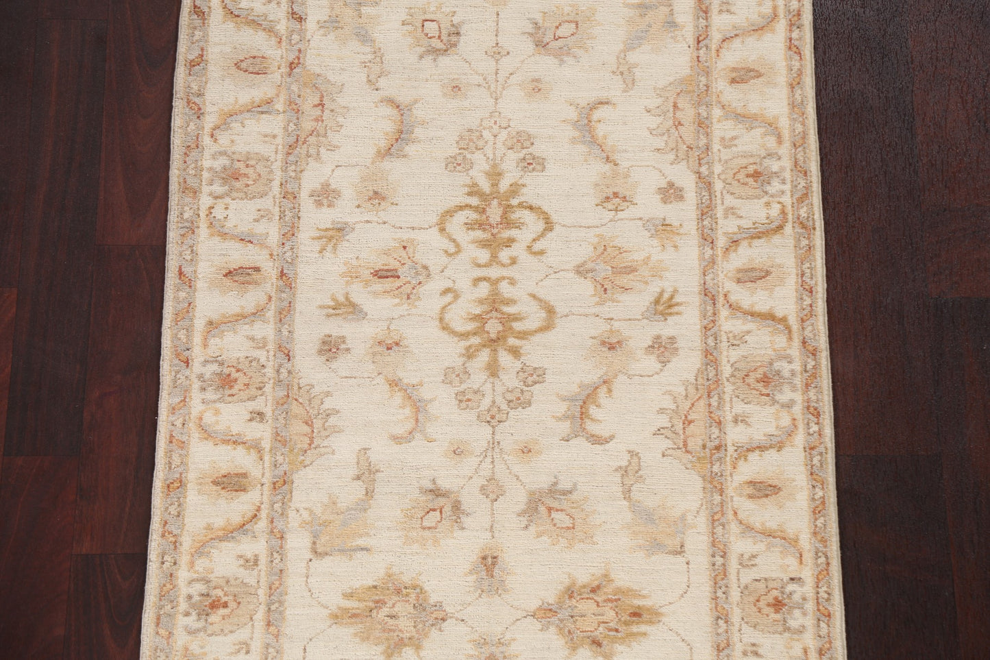 Vegetable Dye Chobi Peshawar Oriental Runner Rug 3x10