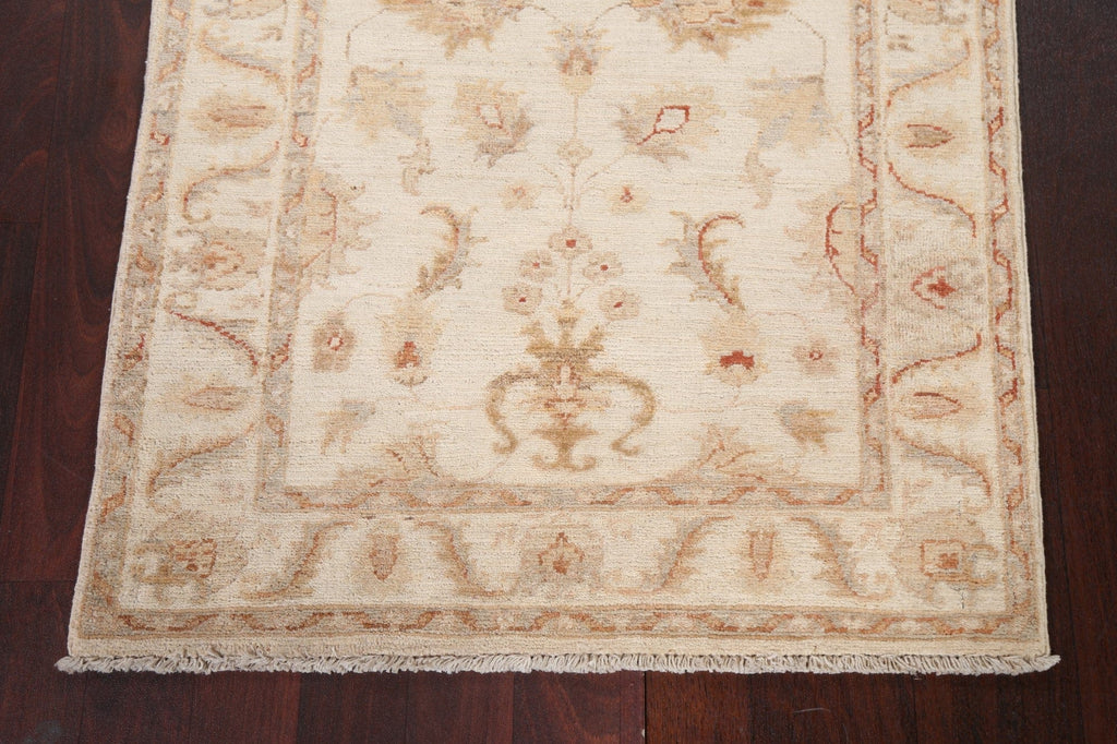 Vegetable Dye Chobi Peshawar Oriental Runner Rug 3x10