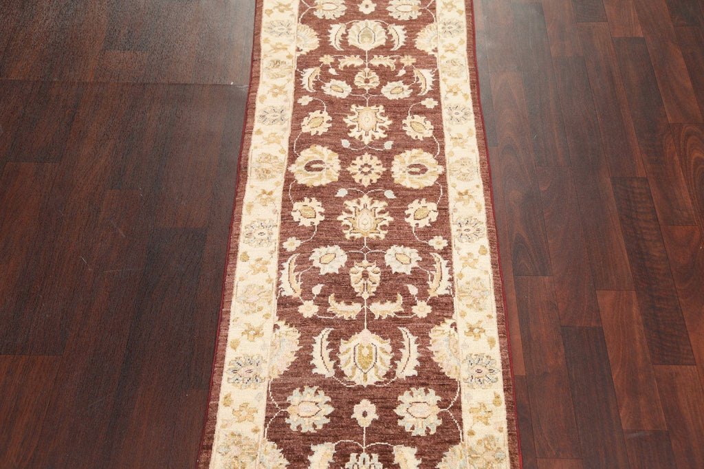 Vegetable Dye Chobi Peshawar Wool Runner Rug 2x6