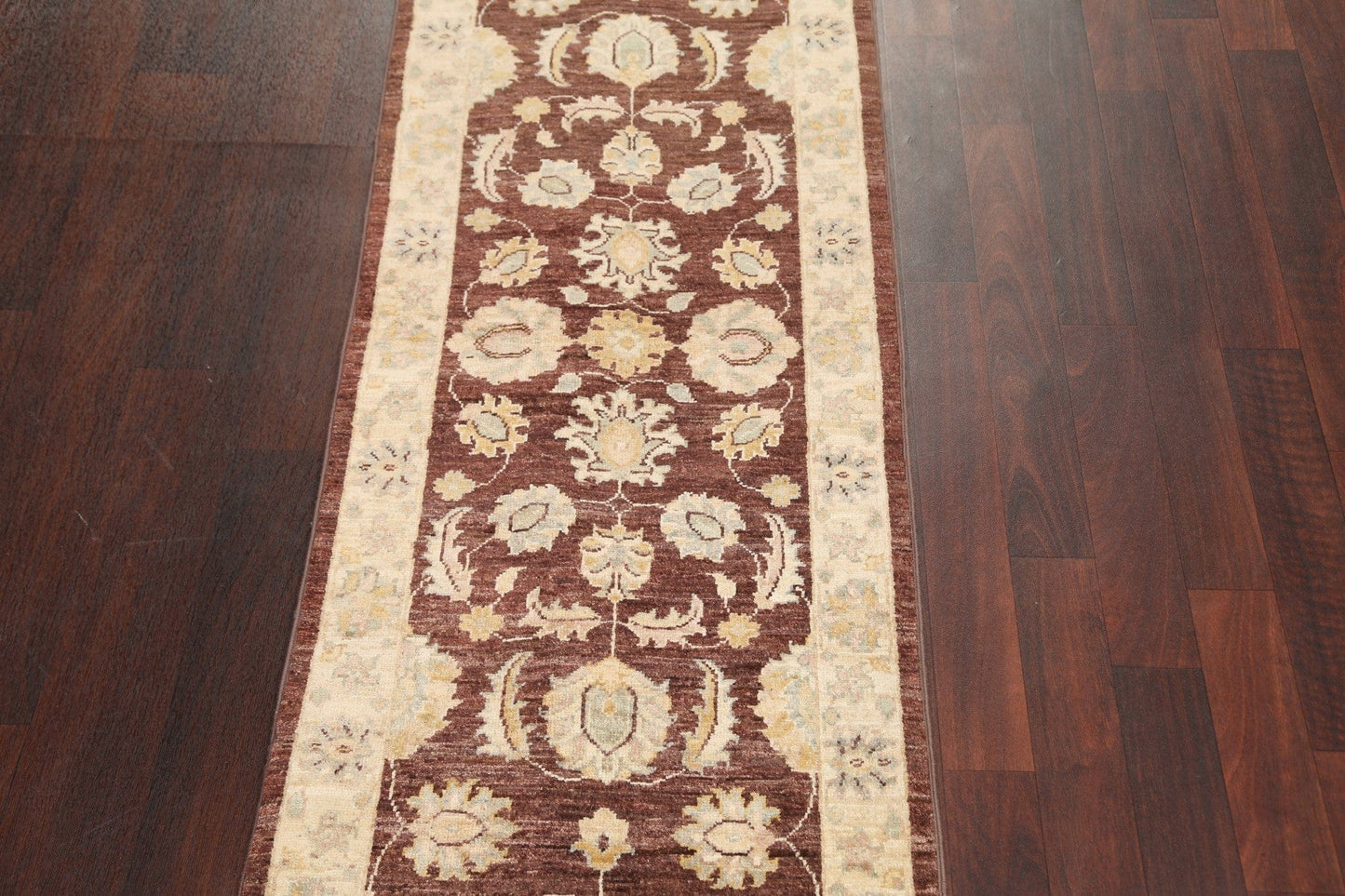 Vegetable Dye Chobi Peshawar Wool Runner Rug 2x6