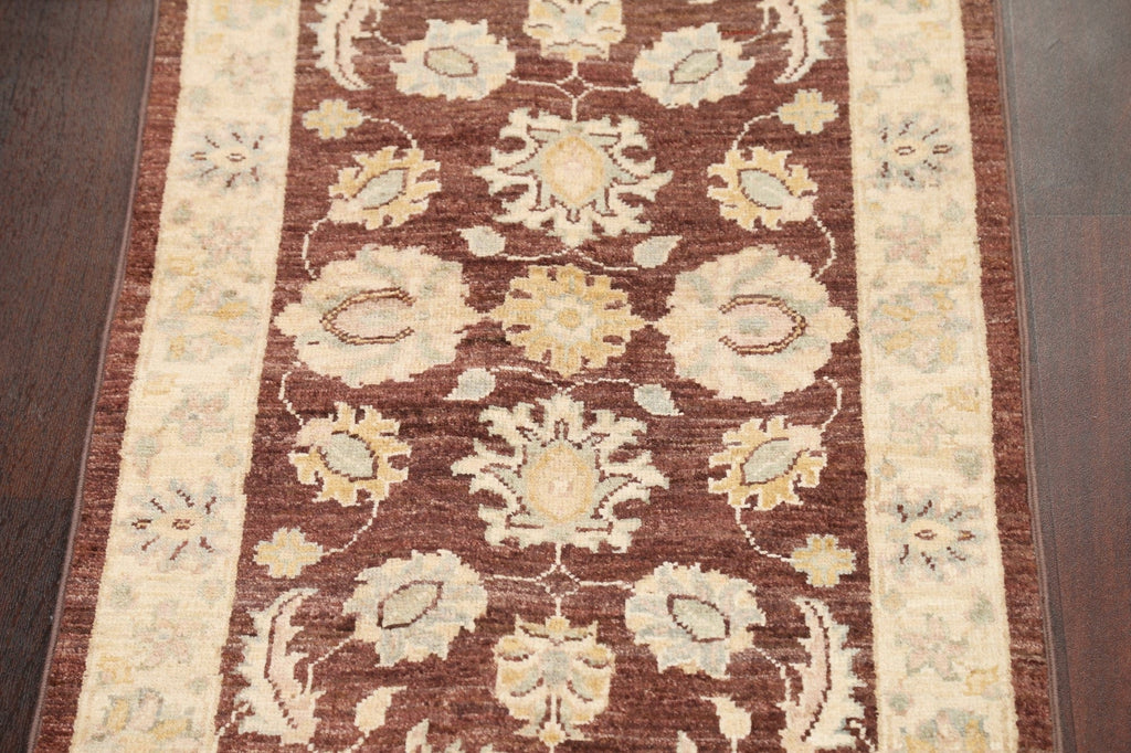 Vegetable Dye Chobi Peshawar Wool Runner Rug 2x6