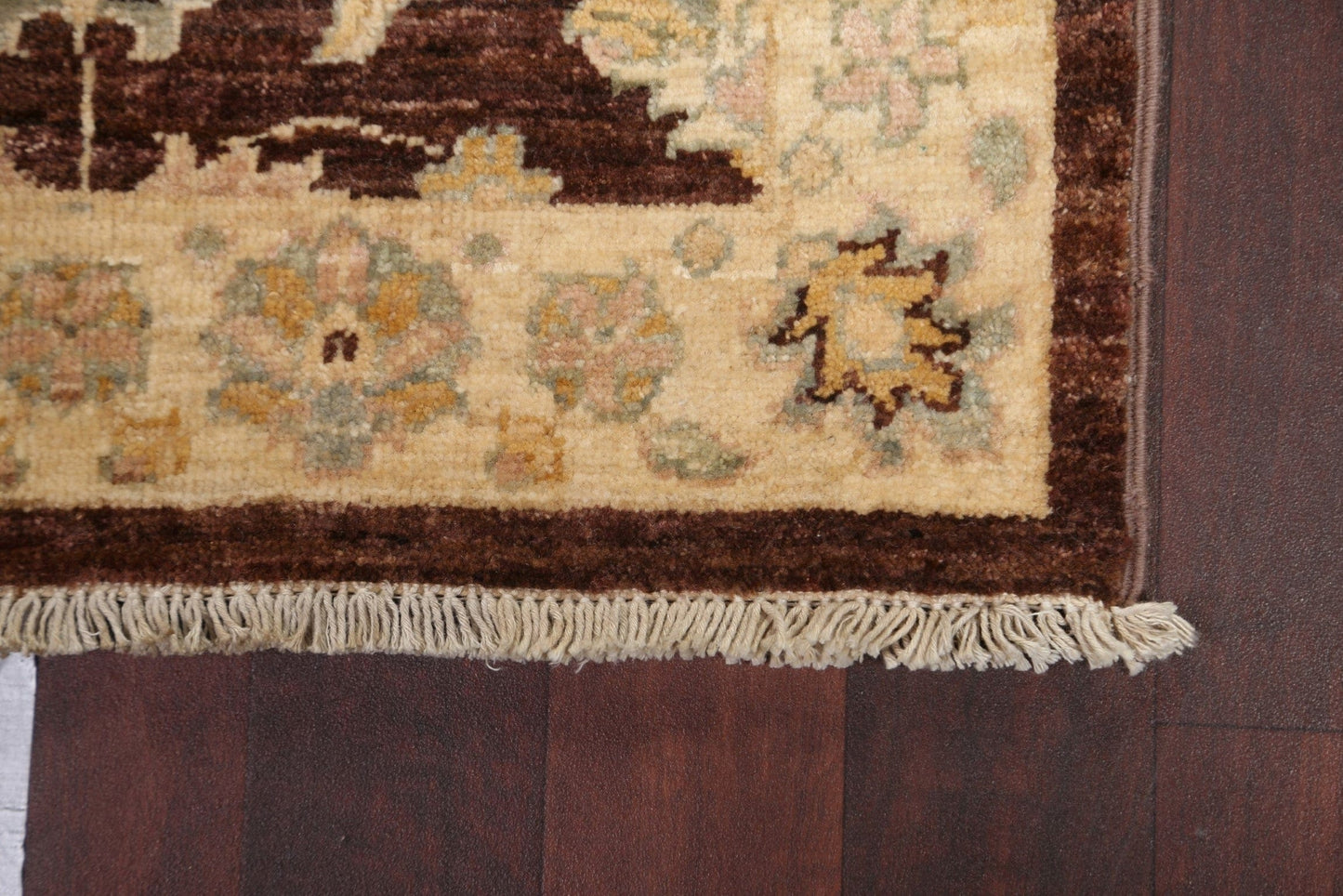 Vegetable Dye Chobi Peshawar Wool Runner Rug 2x6