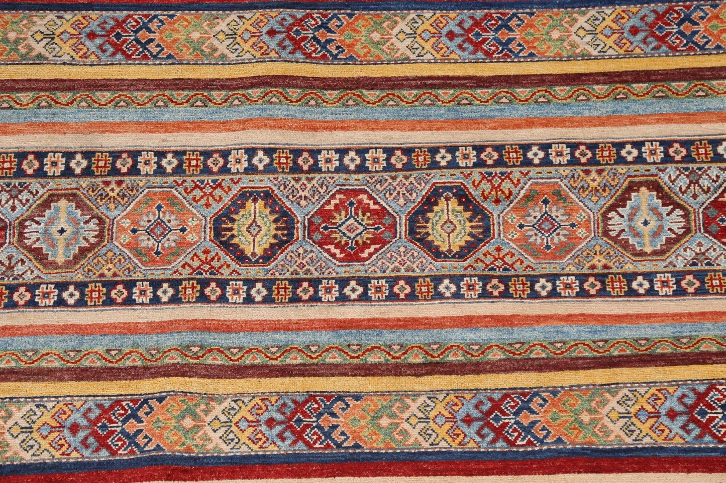 Vegetable Dye Super Kazak Wool Area Rug 5x7