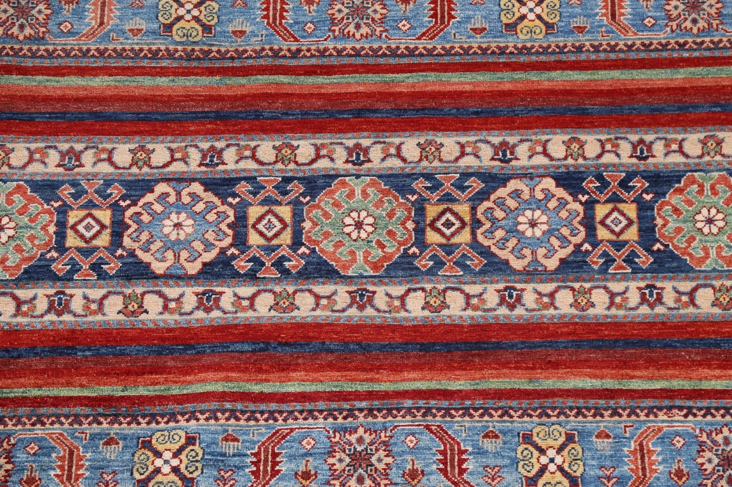 Vegetable Dye Super Kazak Handmade Area Rug 5x7