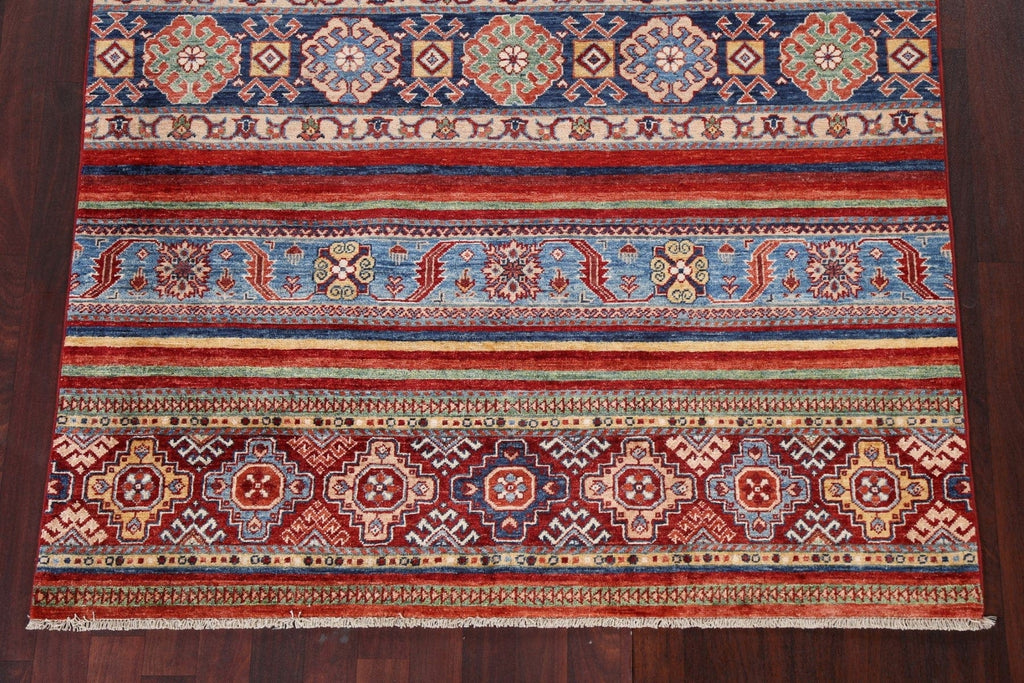 Vegetable Dye Super Kazak Handmade Area Rug 5x7