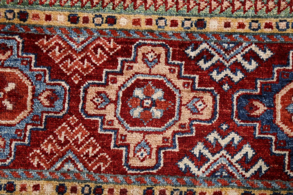 Vegetable Dye Super Kazak Handmade Area Rug 5x7