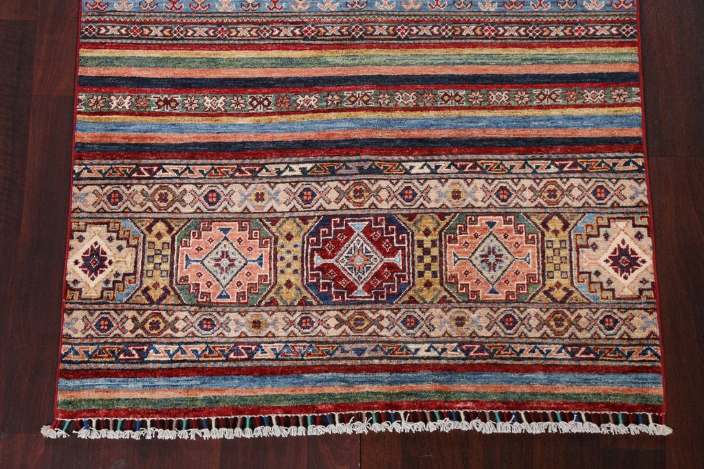 Vegetable Dye Kazak Wool Area Rug 4x6